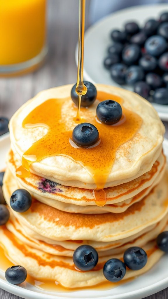 Fluffy Blueberry Buttermilk Pancakes Recipe Blueberry Buttermilk Pancakes