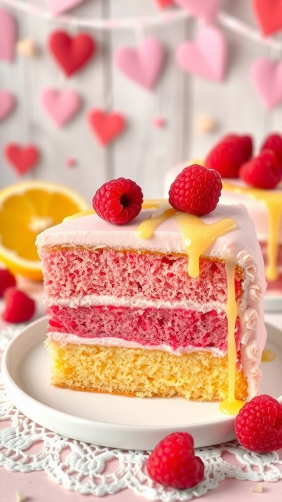 Raspberry Lemonade Valentine A slice of Raspberry Lemonade Valentine