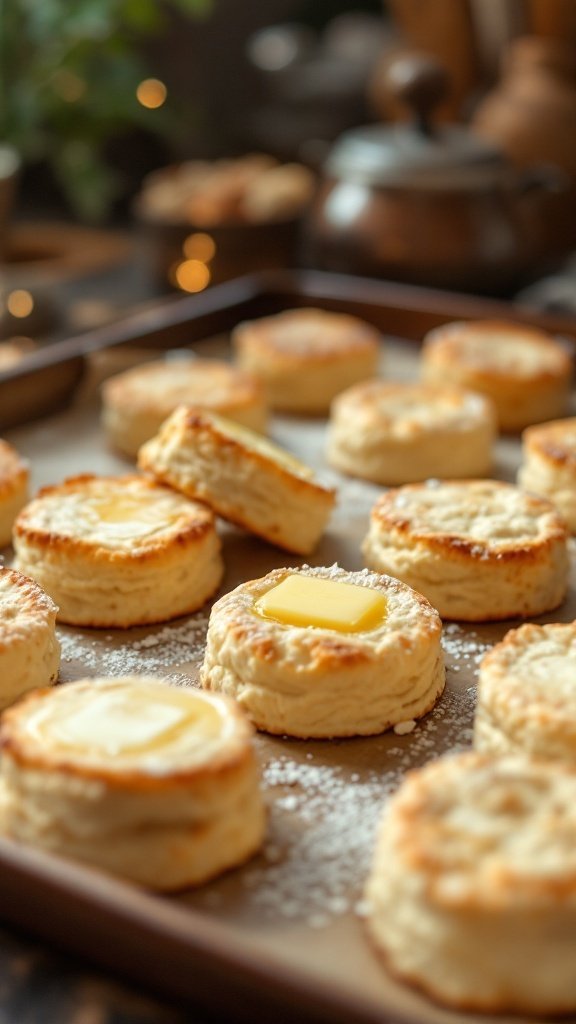 15 Easy Keto Breakfast Ideas for a Delicious Start to Your Day Delicious almond flour biscuits on a baking tray. Easy Keto Breakfast Ideas