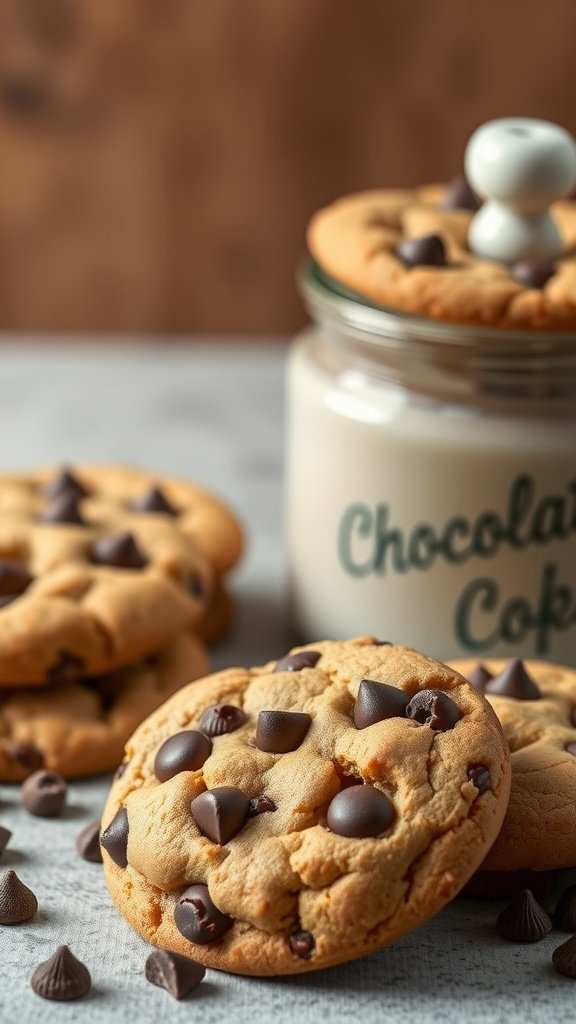 35 Irresistible Hot Chocolate Cookies Recipes to Warm Your Heart A batch of chocolate chip cookies with chocolate chips and mini marshmallows, perfect for a cozy treat.