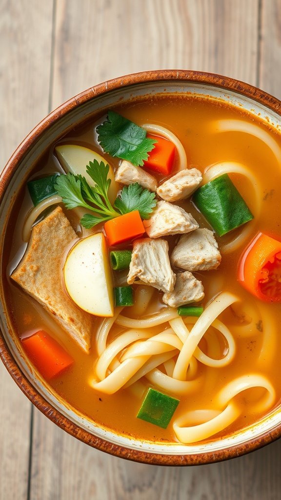 25 Cozy Winter Soups to Warm Your Soul Bowl of chicken noodle soup with vegetables and chicken pieces. Winter Soups