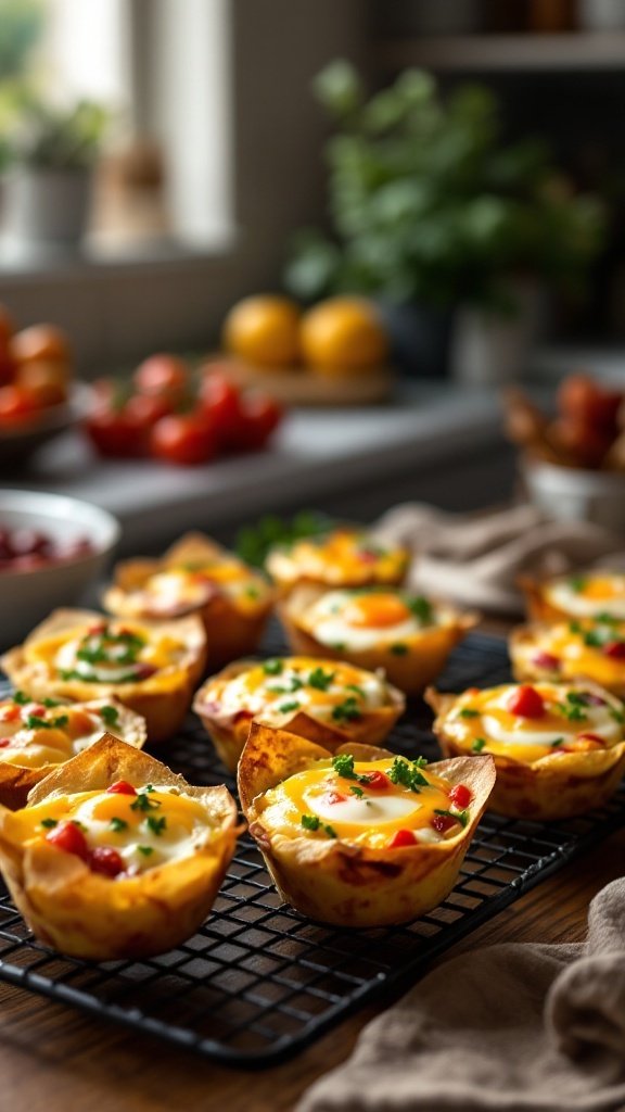 15 Easy Keto Breakfast Ideas for a Delicious Start to Your Day Delicious egg muffins with veggies and cheese baked in a muffin tin.