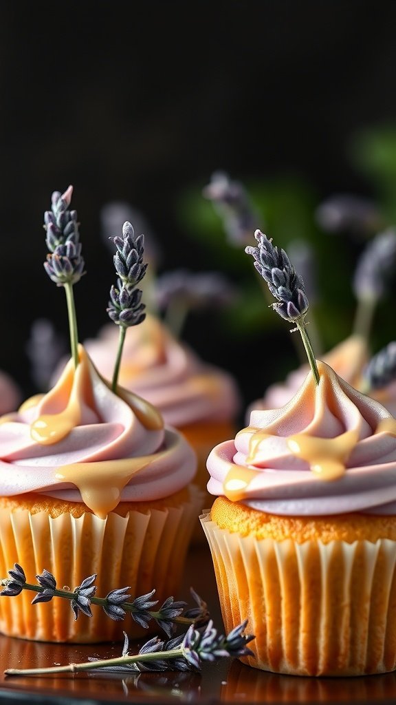 25 Irresistible Valentine's Day Cupcake Ideas to Sweeten Your Celebration Honey lavender cupcakes with lavender sprigs and honey drizzle. Valentine's Day Cupcake