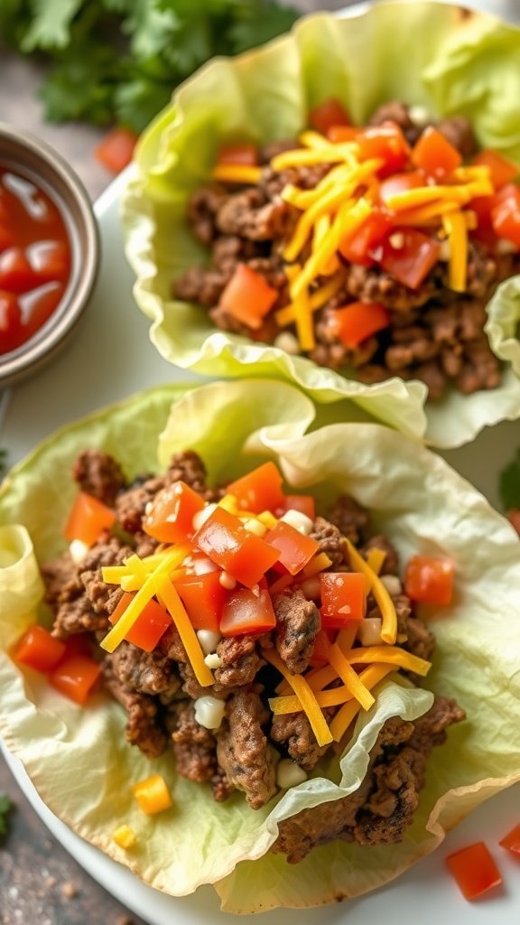 35 High Protein Low Carb Meals You Need to Try Delicious keto beef tacos served in crisp lettuce wraps