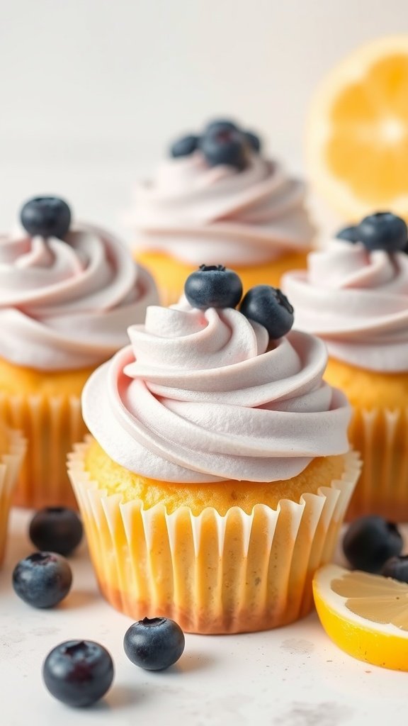 25 Irresistible Valentine's Day Cupcake Ideas to Sweeten Your Celebration Lemon blueberry cupcakes with creamy frosting and blueberries on top. Valentine's Day Cupcake