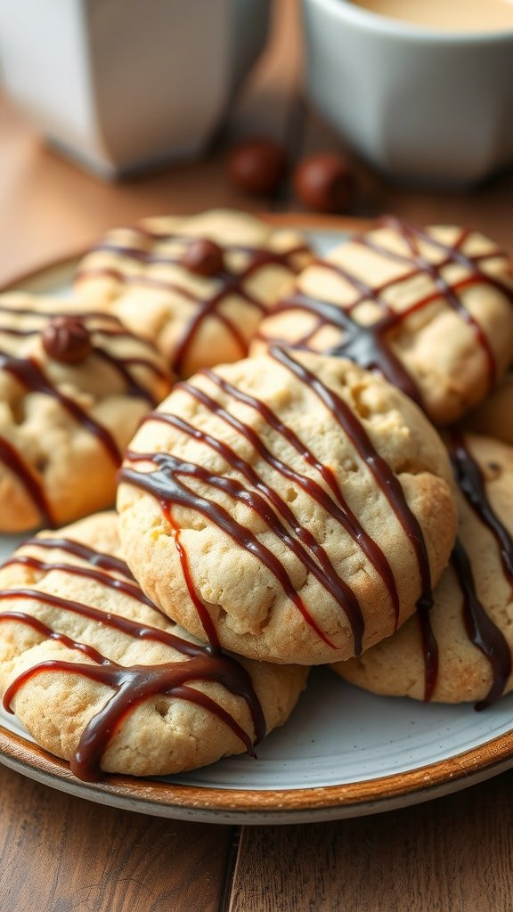 35 Irresistible Hot Chocolate Cookies Recipes to Warm Your Heart Plate of Maple Glazed Hot Chocolate Cookies with a chocolate drizzle