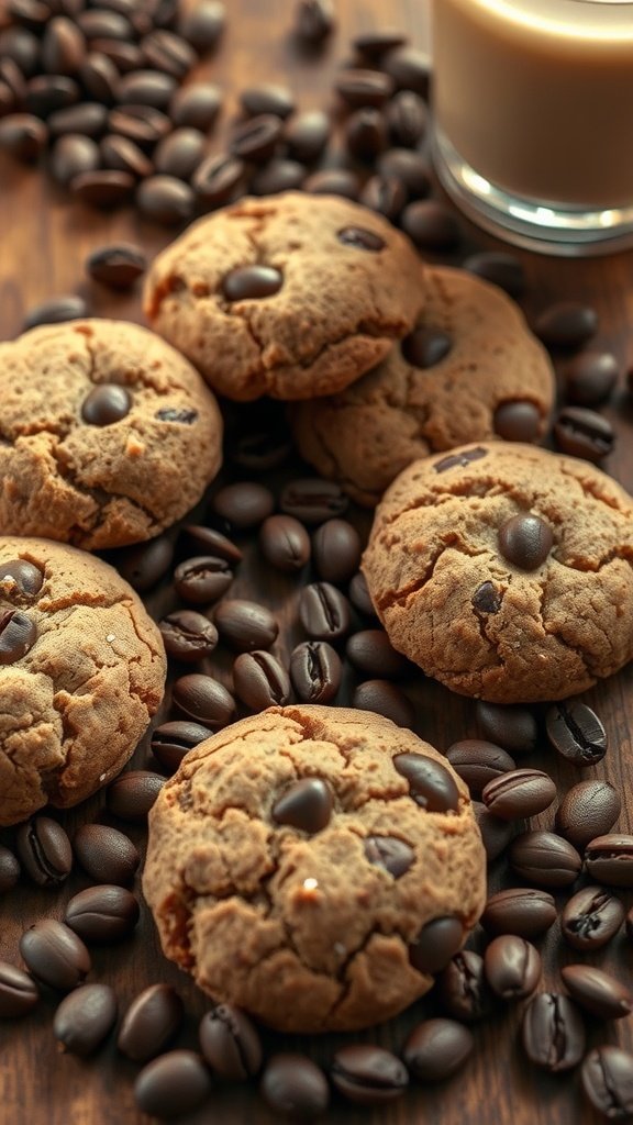 35 Delicious High Protein Cookie Recipes You Need to Try Mocha protein cookies with coffee beans