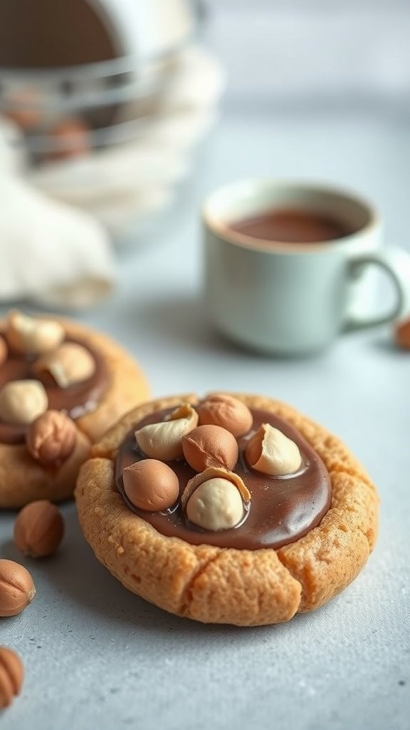 35 Irresistible Hot Chocolate Cookies Recipes to Warm Your Heart Nutty Hazelnut Hot Chocolate Cookies with chocolate and hazelnuts