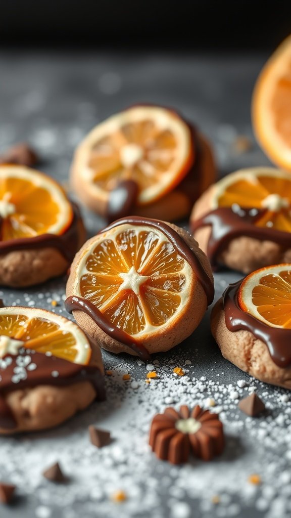 35 Irresistible Hot Chocolate Cookies Recipes to Warm Your Heart Delicious cookies topped with orange slices and chocolate drizzle