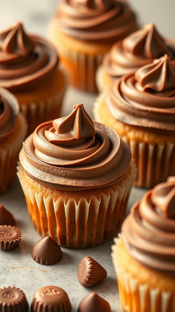 25 Irresistible Valentine's Day Cupcake Ideas to Sweeten Your Celebration Valentine's Day cupcakes with peanut butter frosting and chocolate