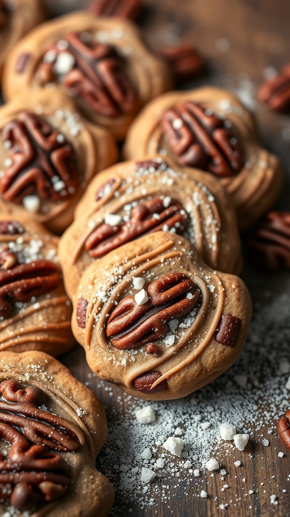 35 Irresistible Hot Chocolate Cookies Recipes to Warm Your Heart Pecan Pie Hot Chocolate Cookies on a wooden table