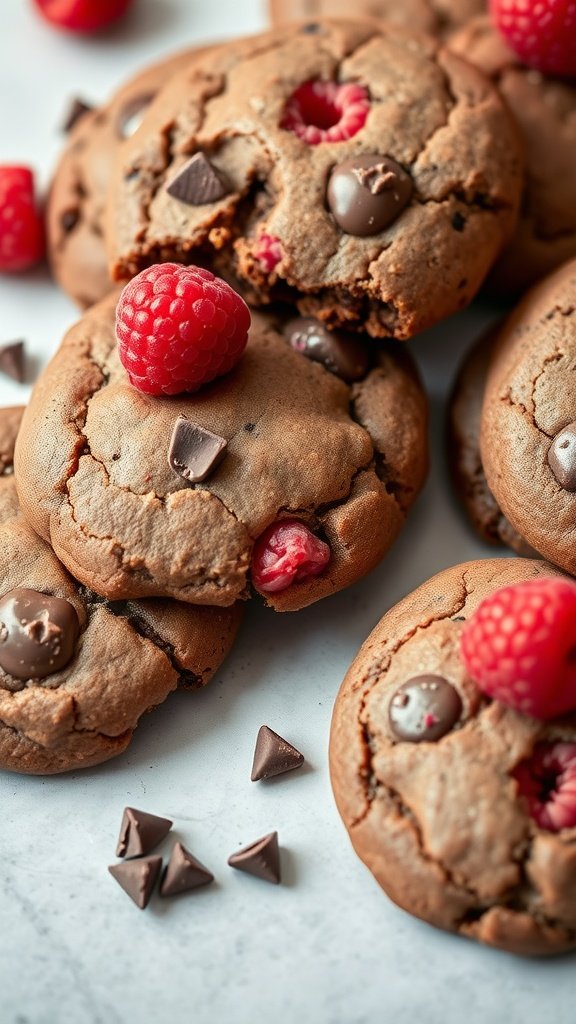 35 Irresistible Hot Chocolate Cookies Recipes to Warm Your Heart Raspberry Hot Chocolate Cookies with chocolate chips and fresh raspberries