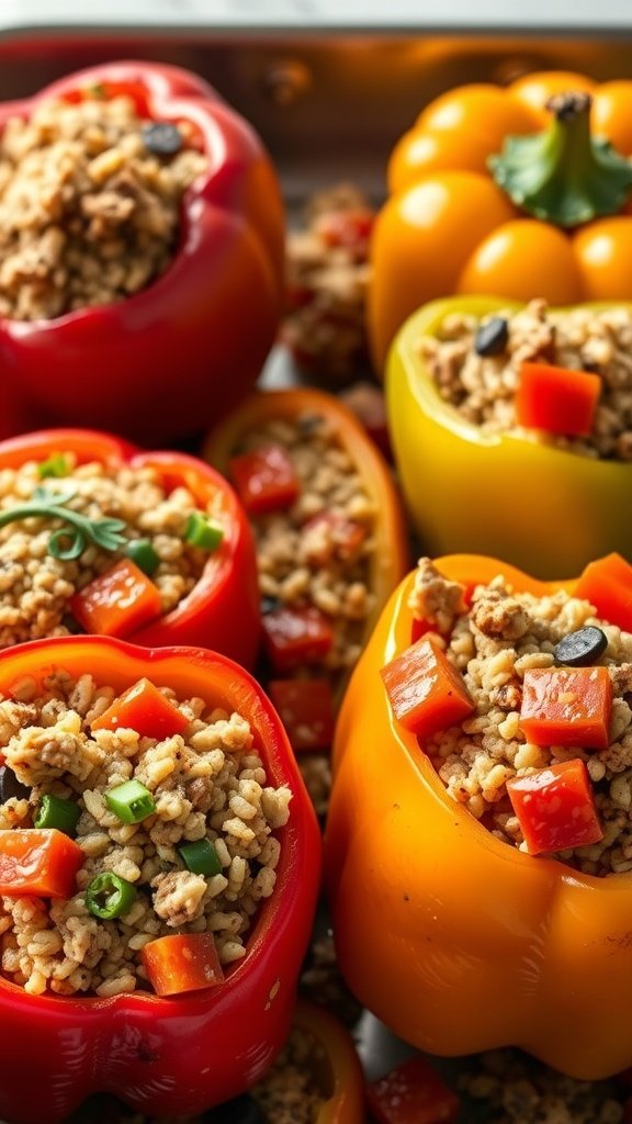35 High Protein Low Carb Meals You Need to Try Colorful stuffed bell peppers filled with quinoa and turkey. High Protein Low Carb Meals