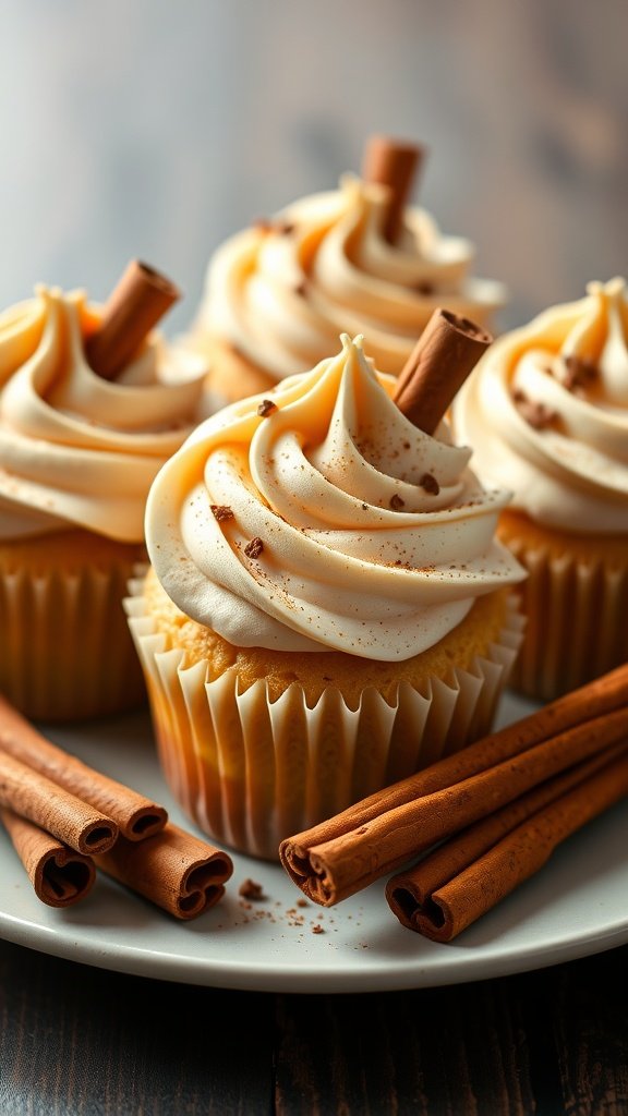 25 Irresistible Valentine's Day Cupcake Ideas to Sweeten Your Celebration Delicious vanilla chai spice swirl cupcakes topped with creamy frosting and cinnamon sticks. Valentine's Day Cupcake