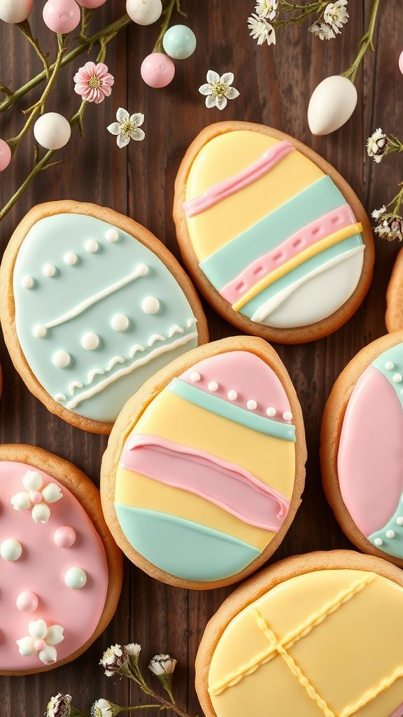 27 Delightful Easter Cookie Recipes to Celebrate the Season Colorful buttercream frosted Easter egg cookies