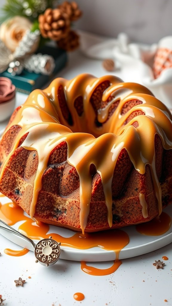 27 Delightful Easter Cake Ideas to Celebrate Spring A delicious caramel swirl bundt cake drizzled with caramel sauce.