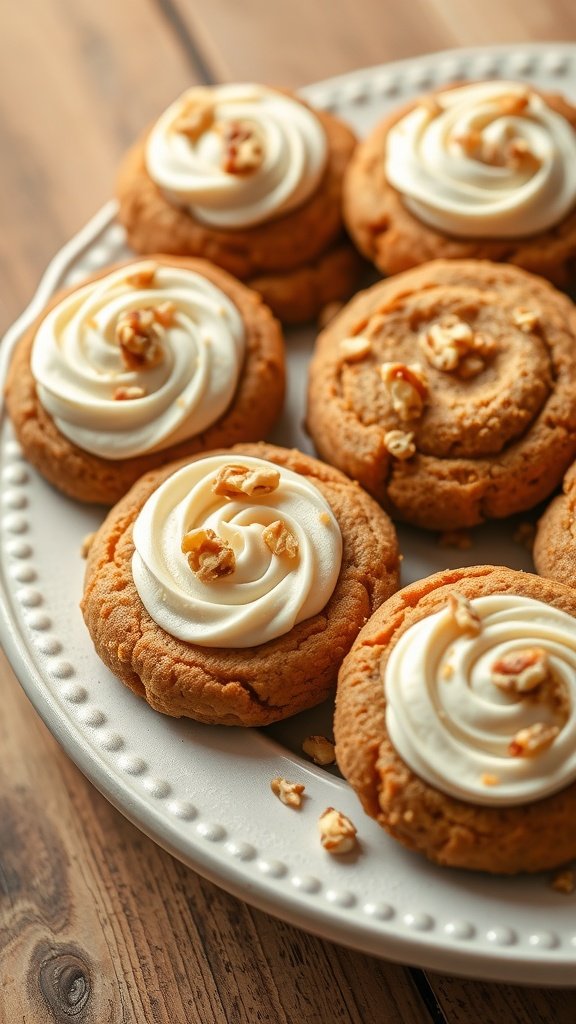 27 Delightful Easter Cookie Recipes to Celebrate the Season Delicious carrot cake cookies topped with cream cheese frosting.
