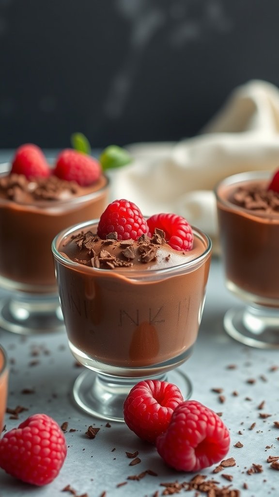 29 Irresistible Mini Desserts You Need to Try Delicious chocolate mousse cups topped with raspberries and chocolate shavings