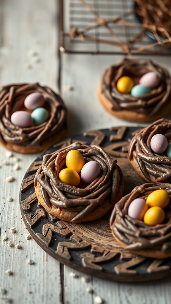 27 Delightful Easter Cookie Recipes to Celebrate the Season Easter Egg Nest Cookies with colorful candy eggs