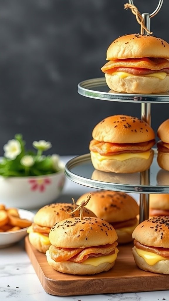 35 Irresistible Ham and Cheese Slider Recipes You’ll Love Mini ham and cheese quiches on a serving platter