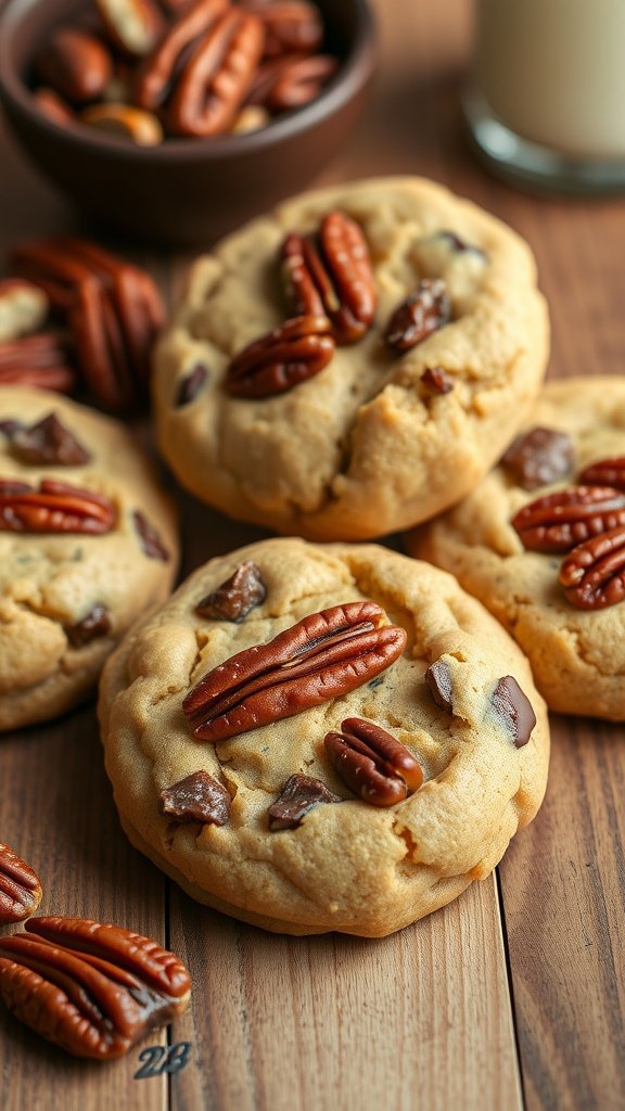 27 Delightful Easter Cookie Recipes to Celebrate the Season Nutty maple cookies with pecans on a wooden table