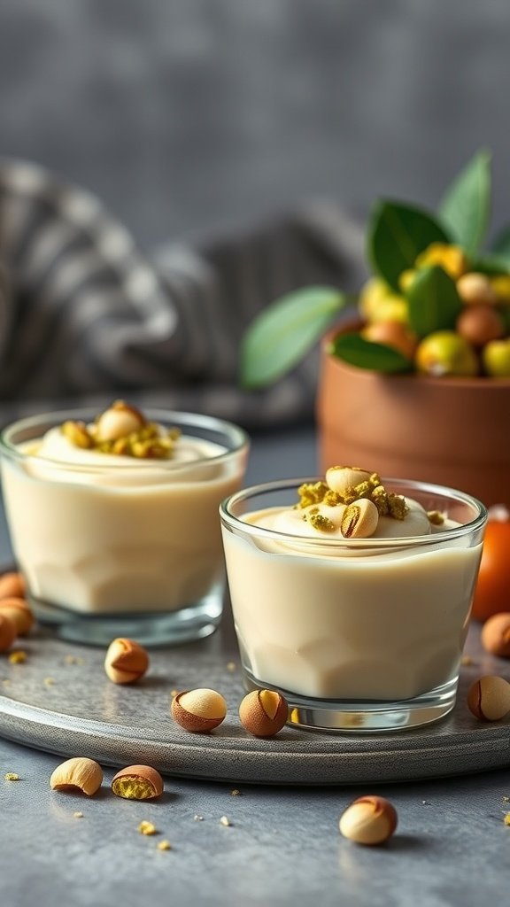 29 Irresistible Mini Desserts You Need to Try Pistachio pudding cups topped with crushed pistachios