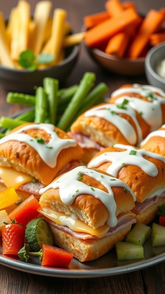 35 Irresistible Ham and Cheese Slider Recipes You’ll Love Delicious ham and cheese sliders with ranch dressing.