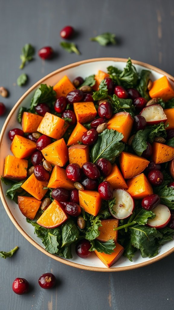 35 Delicious Salad Recipes You Need to Try A vibrant roasted sweet potato salad with kale, cranberries, and pumpkin seeds.