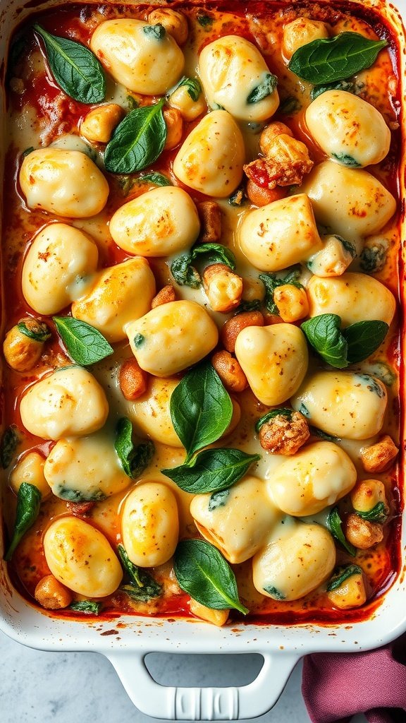 35 Delectable Gnocchi Recipes to Satisfy Your Cravings A delicious spinach and ricotta gnocchi bake topped with cheese