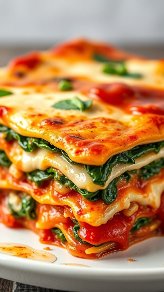 27 Delicious Sunday Dinner Ideas for Your Family Table Layered vegetable lasagna with spinach and cheese. Sunday Dinner