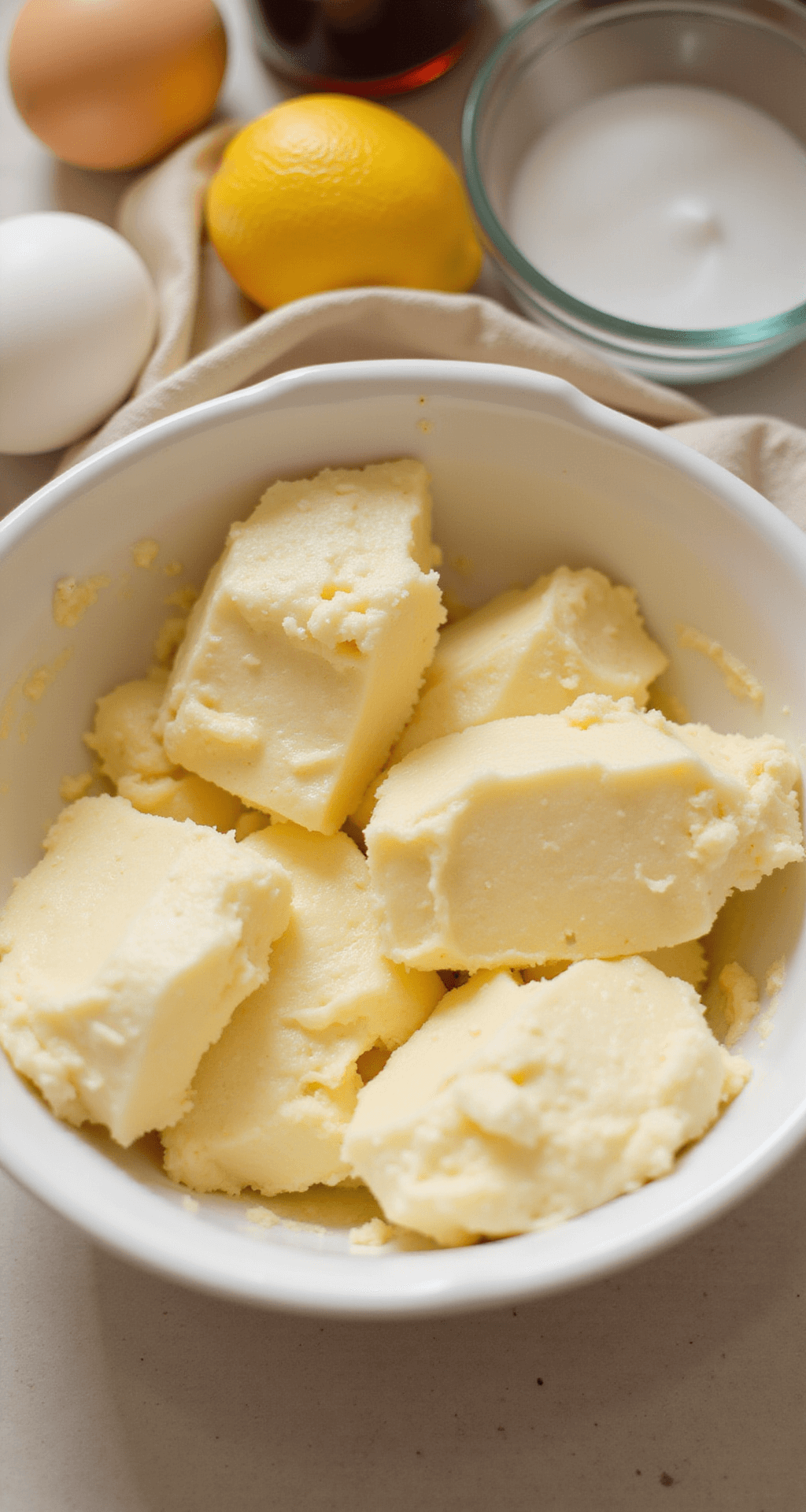 BANANA DESSERT RECIPES: THE ULTIMATE GUIDE TO SWEET, MOIST DELIGHTS Close-up of creamy butter and sugar being mixed in a ceramic bowl, with three mashed bananas blending in, surrounded by fresh eggs and vanilla extract, all illuminated by warm kitchen lighting.