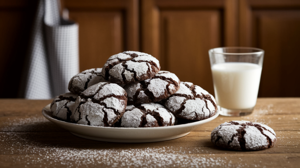 Deliciously Chewy Chocolate Crinkle Cookies