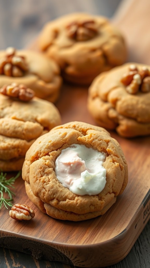 25 Creative Gender Reveal Cookie Ideas to Celebrate Your Big News Delicious carrot cake gender reveal cookies with cream cheese filling