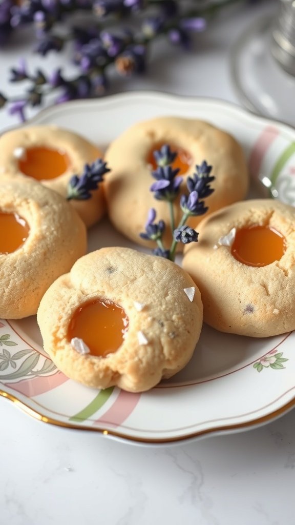 25 Creative Gender Reveal Cookie Ideas to Celebrate Your Big News Lavender Honey Gender Reveal Cookies on a decorative plate with lavender flowers