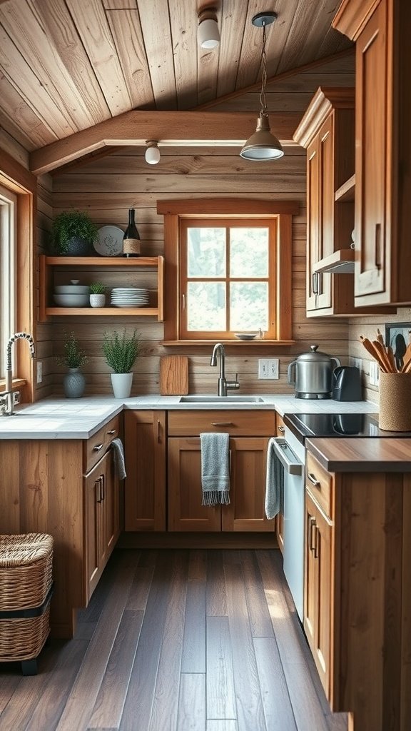 50 Creative Tiny Cottage Kitchen Ideas for Space-Savvy Living A cozy tiny cottage kitchen featuring wooden cabinets, modern appliances, and natural light.