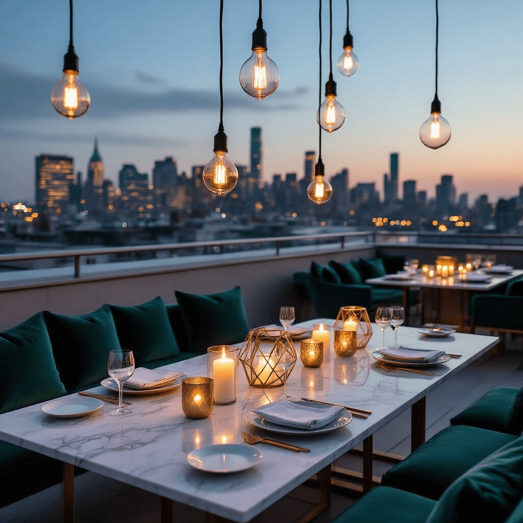 How to Clean Your Cuisinart Coffee Maker: The Ultimate Maintenance Guide A modern rooftop terrace party at night features sleek marble tables, plush emerald cushions, and dim Edison bulb lighting, with a city skyline backdrop and sophisticated candlelit settings.