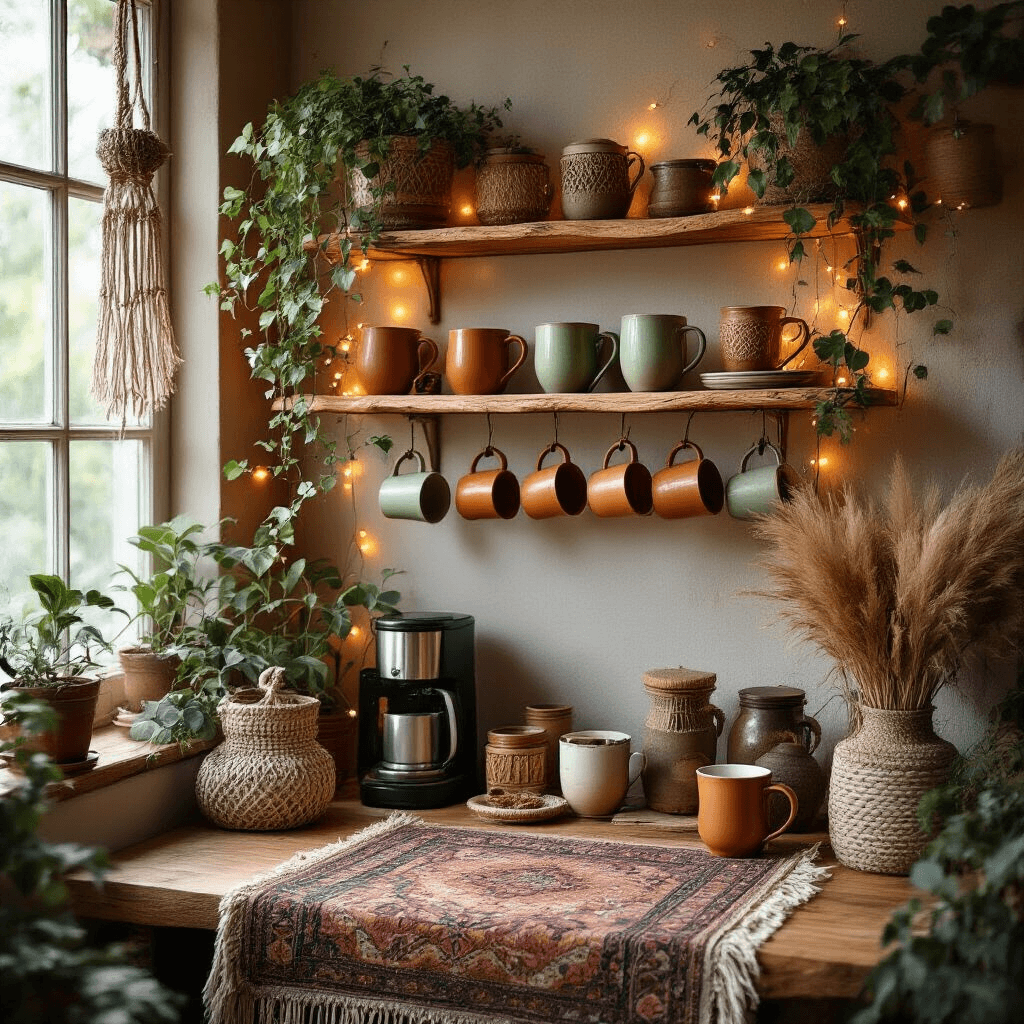 Transform Your Kitchen into a Coffee Lover's Paradise with Floating Shelves